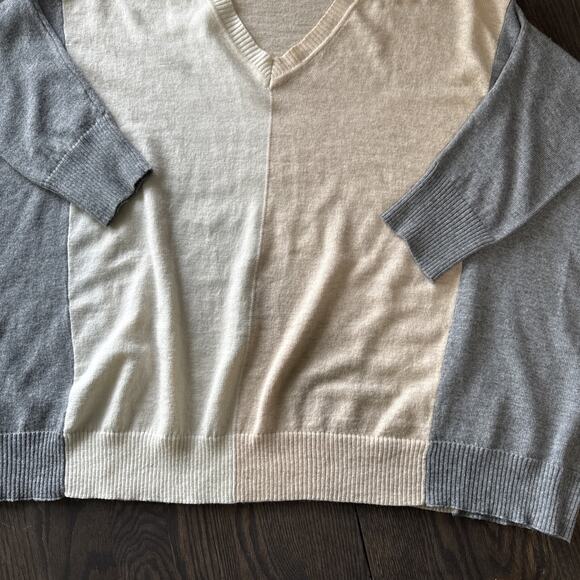 Love Stitch wool blend Color Block sweater Dolman Sleeves Sz L lightweight - Picture 8 of 11